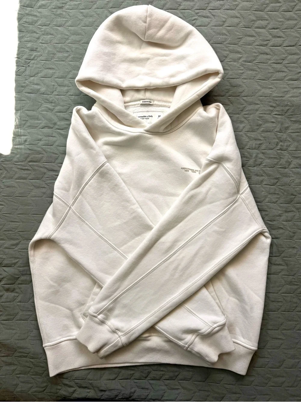 Abercrombie & Fitch Cream Crewneck Hoodie